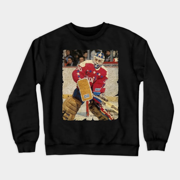 Clint Malarchuk - Washington Capitals, 1989 Crewneck Sweatshirt by Momogi Project